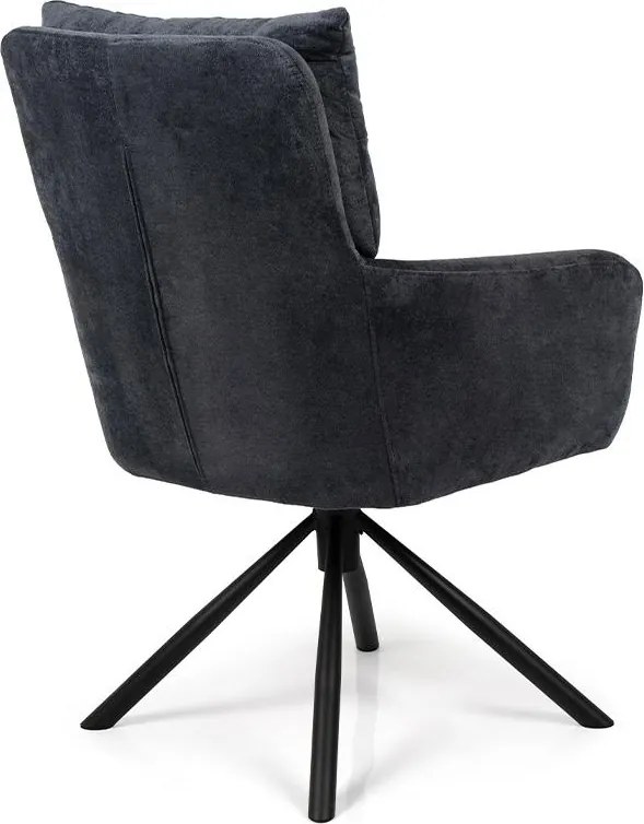 AVENBERG TESSA Forgó étkezőszék szett - 2 db, sötétszürke