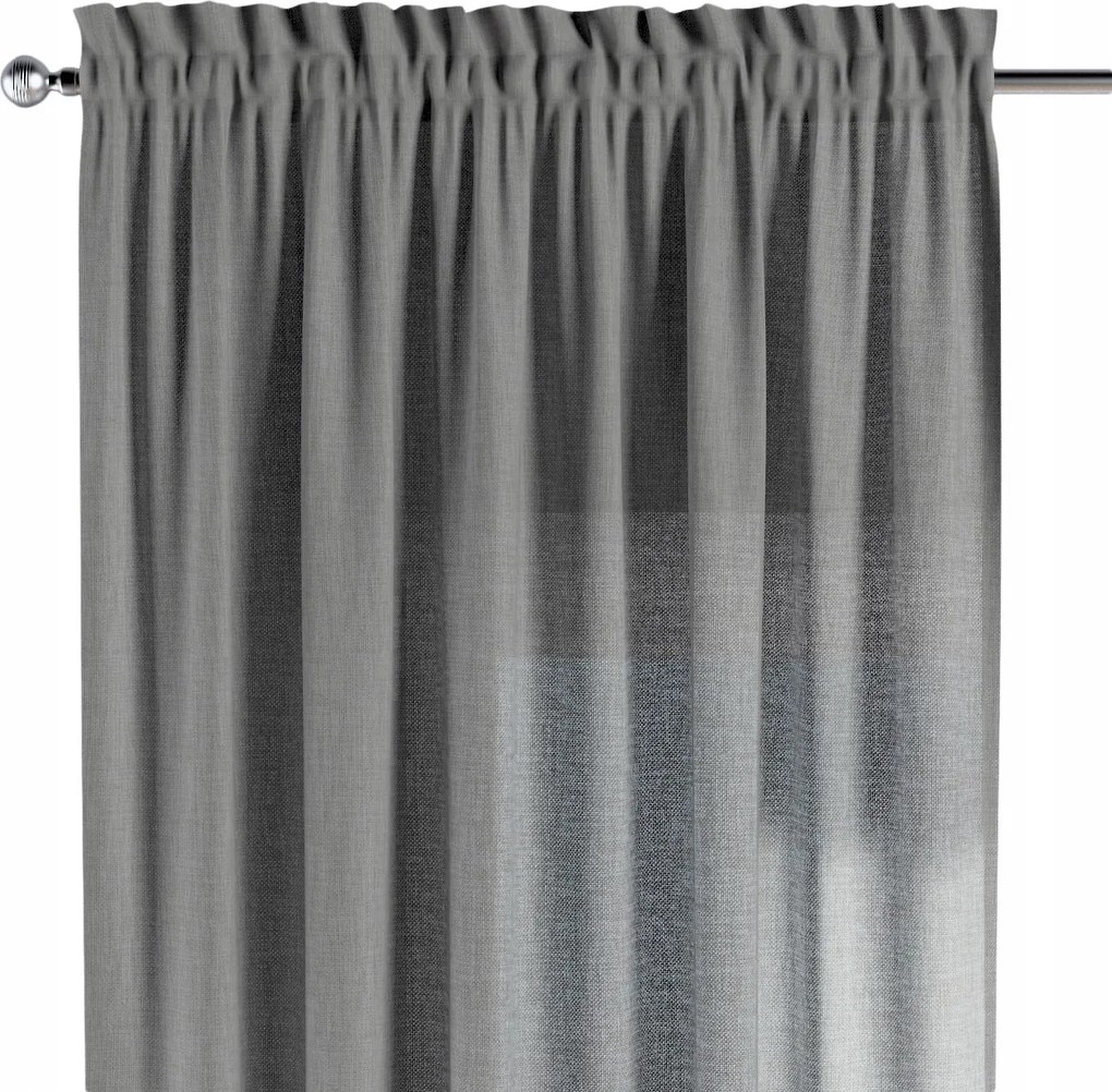 Csatornafüggöny frufruval 1 db 130x245cm szürke