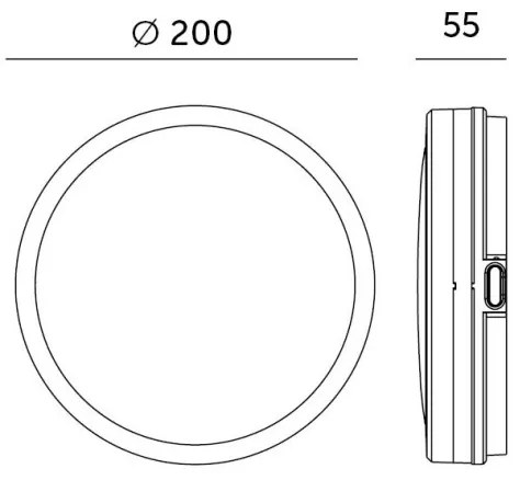 LED fürdőszobai mennyezeti lámpa szenzorral LED/12W/230V átm. 20 cm fehér + DO