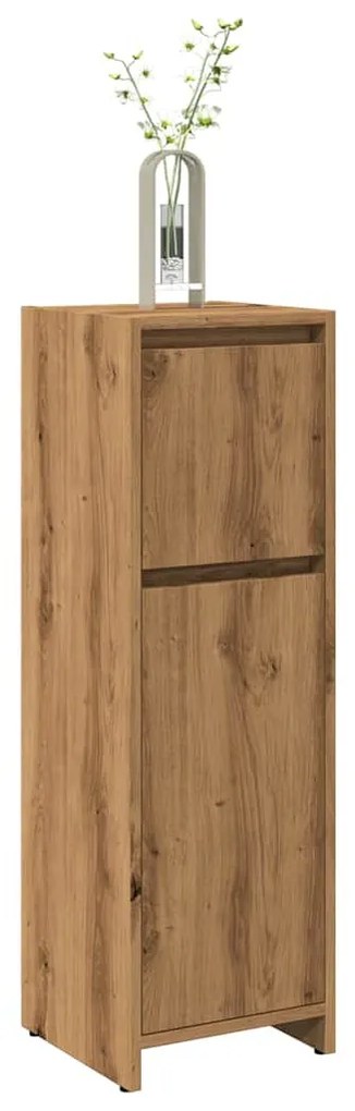 Fürdőszobai szekrény kézműves tölgy 30x30x95 cm műszaki fa