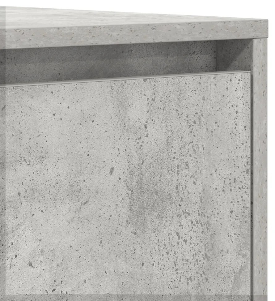 Oldalszekrény Beton Szürke 120x41x75 cm Műanyag Fa