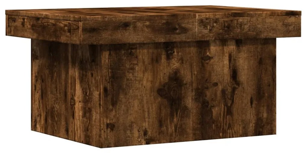Füstös tölgy színű szerelt fa dohányzóasztal 80 x 55 x 40 cm