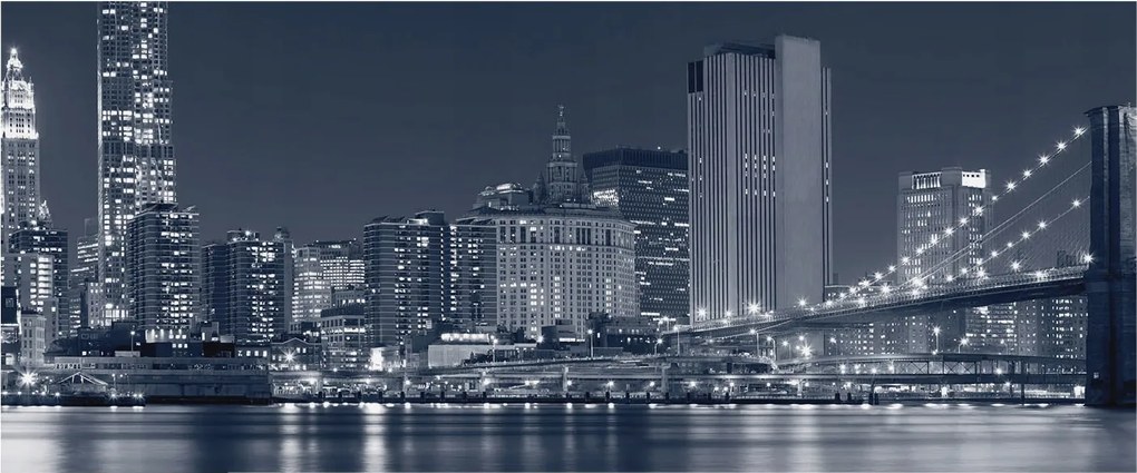 Fotótapéta Flizelin Hálószoba és Nappali Éjszakai város 250x104