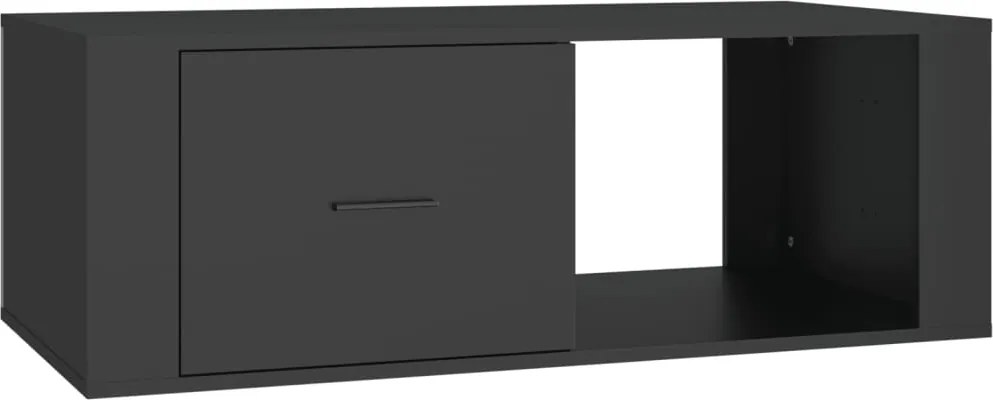 vidaXL fekete szerelt fa dohányzóasztal 100x50,5x35 cm