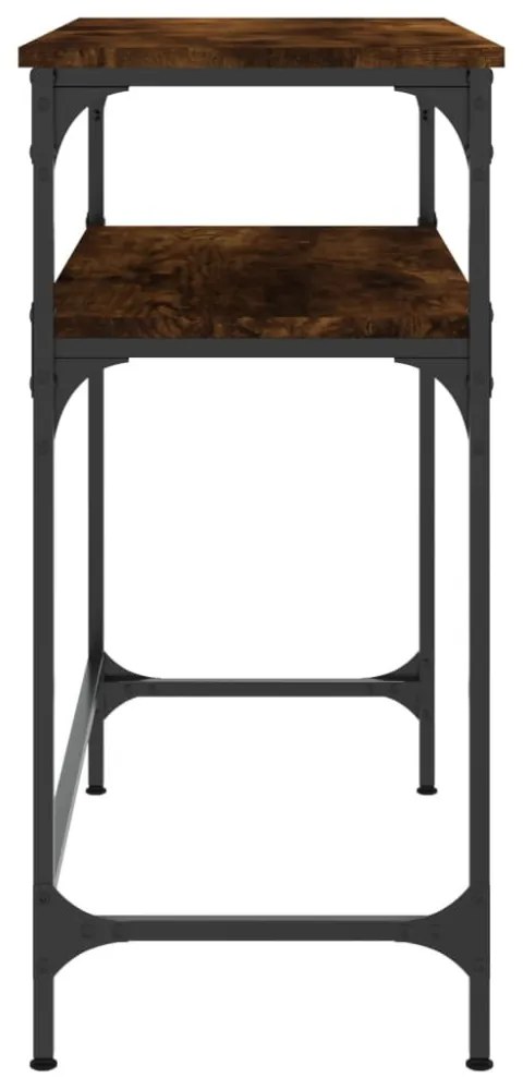 füstös tölgy színű szerelt fa tálalóasztal 75x35,5x75 cm