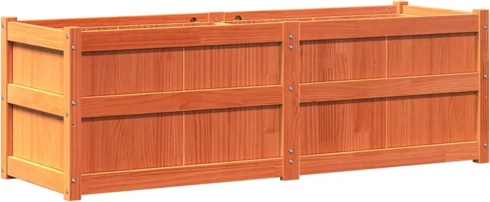 vidaXL viaszbarna tömör fenyőfa kerti virágláda 150 x 50 x 50 cm