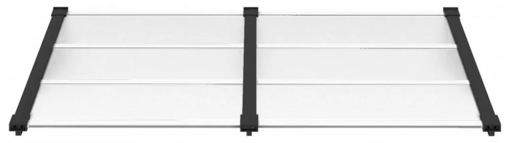 fekete és átlátszó polikarbonát ajtóelőtető 152,5 x 90 cm