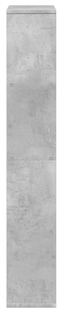 betonszürke szerelt fa könyvespolc 60 x 20 x 120 cm
