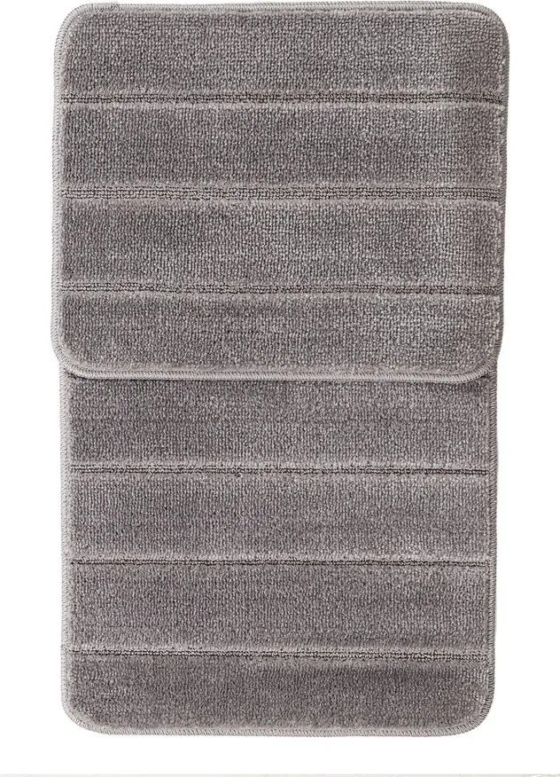 Szürke fürdőszobai kilépő szett 2 db-os 50x80 cm Yeni Cizgli – Foutastic