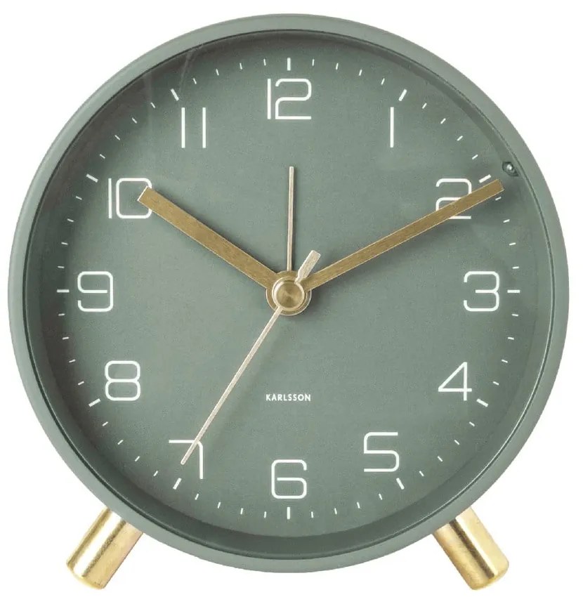 Lofty zöld ébresztőóra, ø 11 cm - Karlsson
