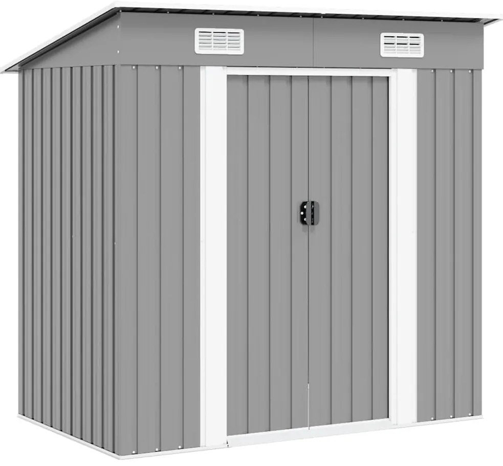 vidaXL szürke fém kerti fészer