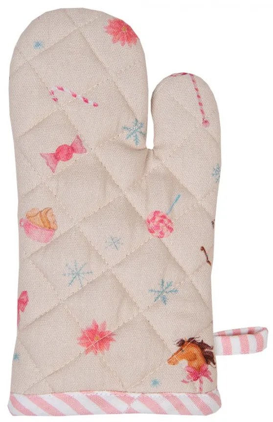 Pastel Nutcracker gyerek edényfogó kesztyű 12x21cm,100% pamut