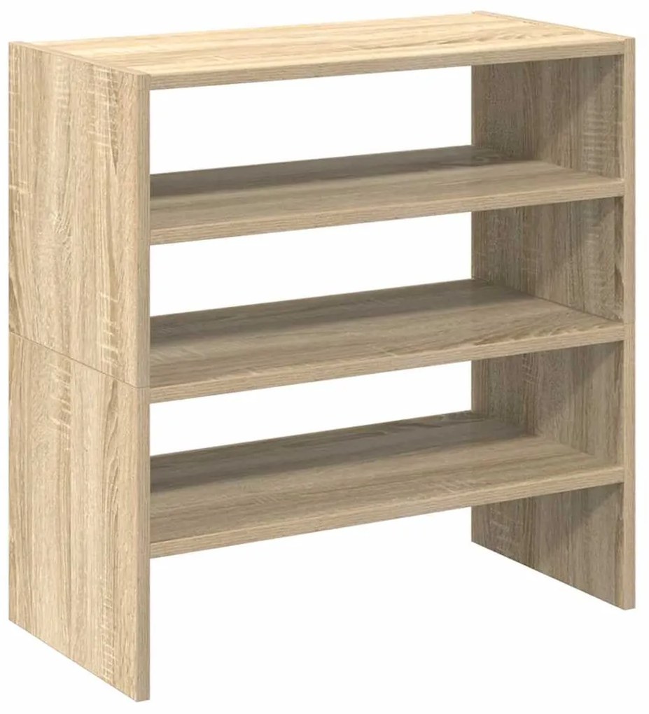 2 db sonoma tölgy cipőtartó állvány halmozható 60 x 30 x 30,5cm