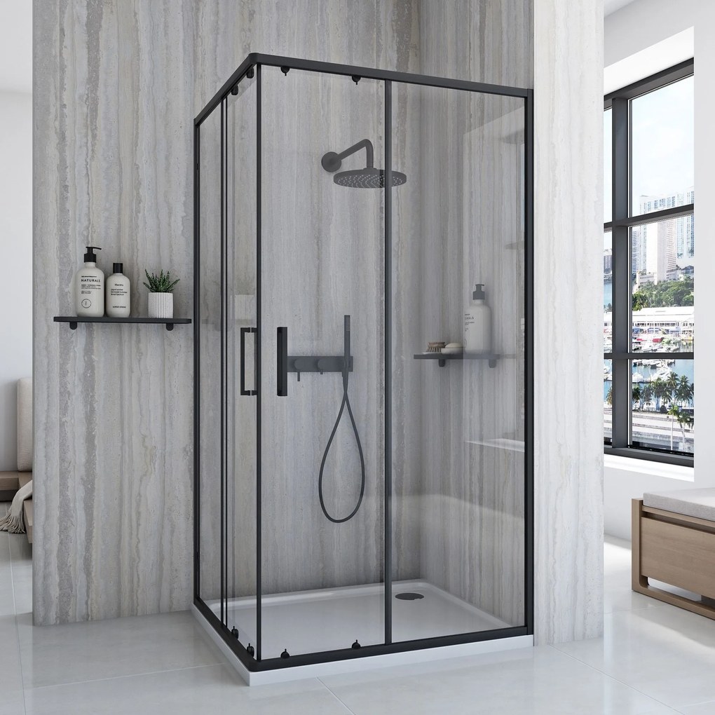 Zuhanykabin Rea City 80x100 Black