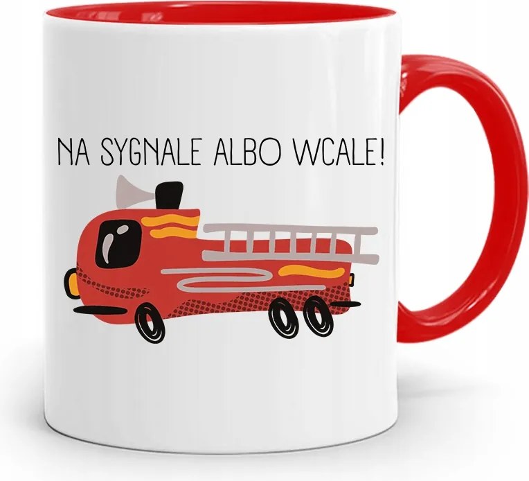 Piros Bögre Tűzoltónak A Jelzésen! Ajándék fényképes nyomattal