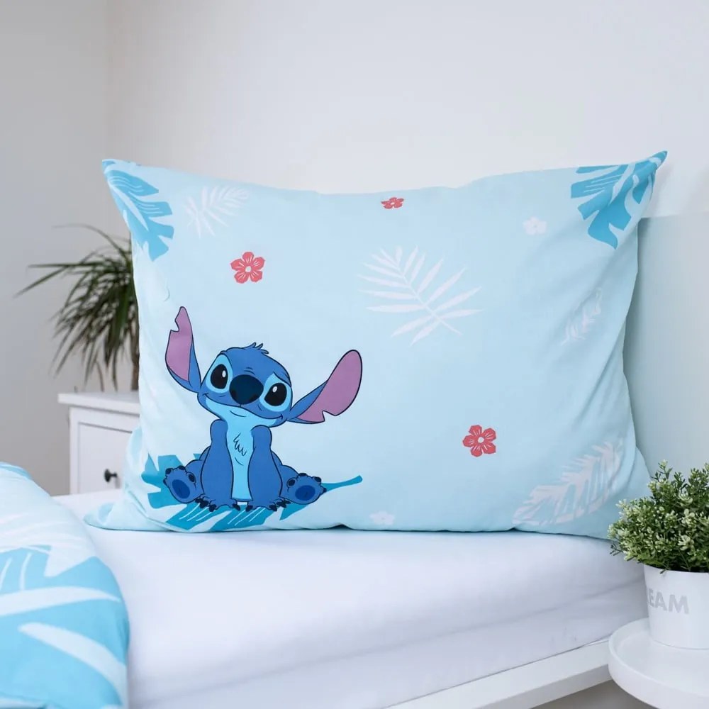 Kék egyszemélyes pamut gyerek ágyneműhuzat 140x200 cm Lilo and Stitch "Blue" – Jerry Fabrics