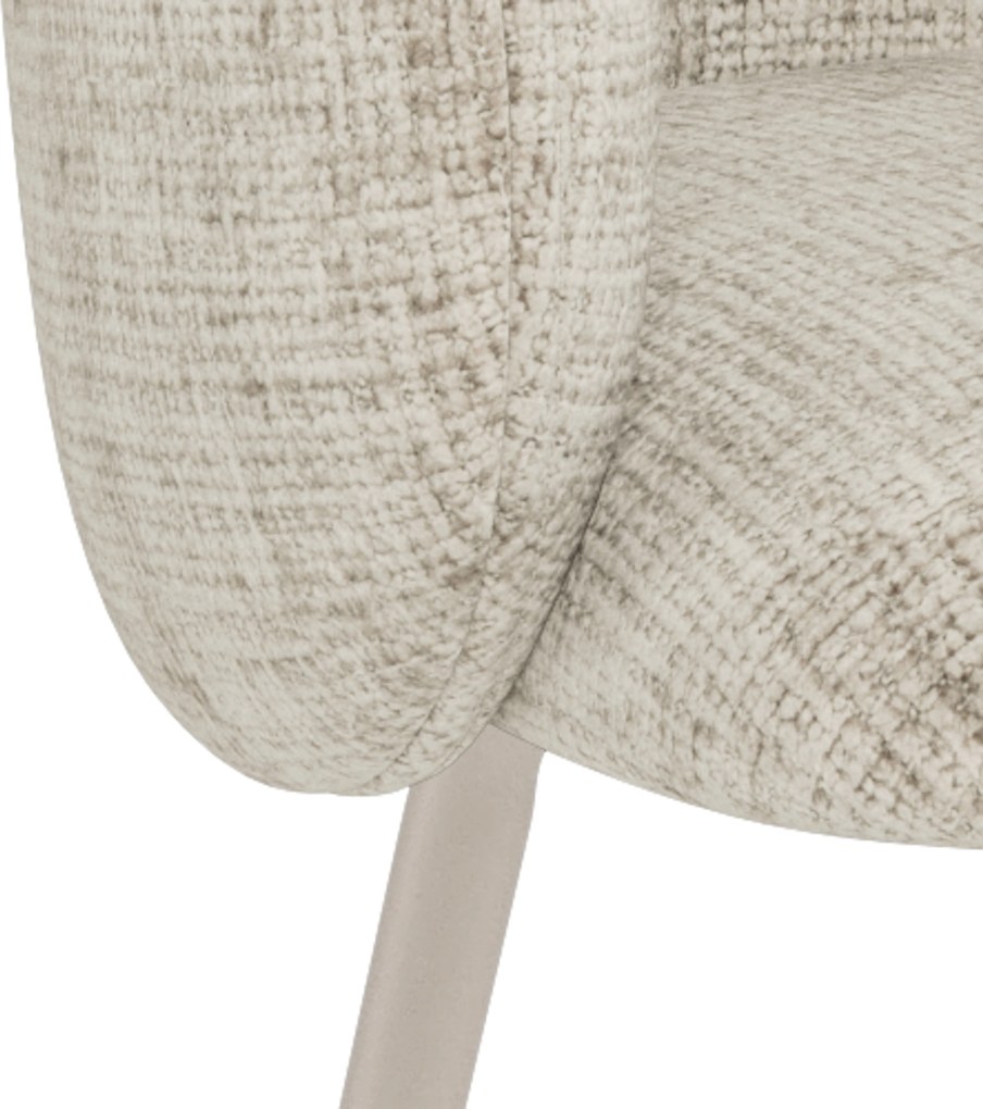 MAZZONI EXPORT CLARA Bézs (Juto 4 szövet)/szürke-bézs váz (cashmere) - MODERN KÁRPITOZOTT KAGYLÓSZÉK LOFT STÍLUSÚ NAPPALIBA/ÉTKEZŐBE/IRODÁBA