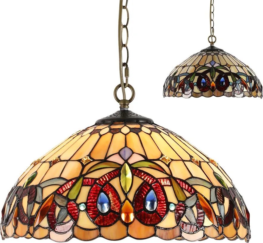 Prezent TIFFANY XXI. 1704 Függőlámpa 2x60W/E27 IP20