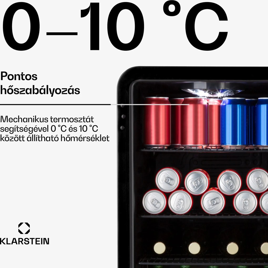 Klarstein PopLife 70L, italhűtőszekrény, 70 liter, 0 - 10 ° C, retro kivitelben