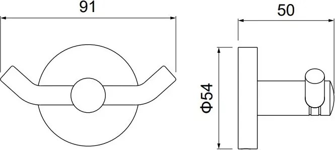 AREZZO design RONO dupla fogas, szálcsiszolt bronz
