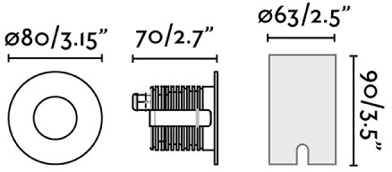 FARO 70728 - LED Kültéri taposólámpa GRUND LED/7W 350 mA IK08 IP67