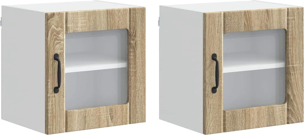 vidaXL Konyhaszekrény 2 pcs Sonoma tölgy 40 x 31 x 40 cm Faanyag