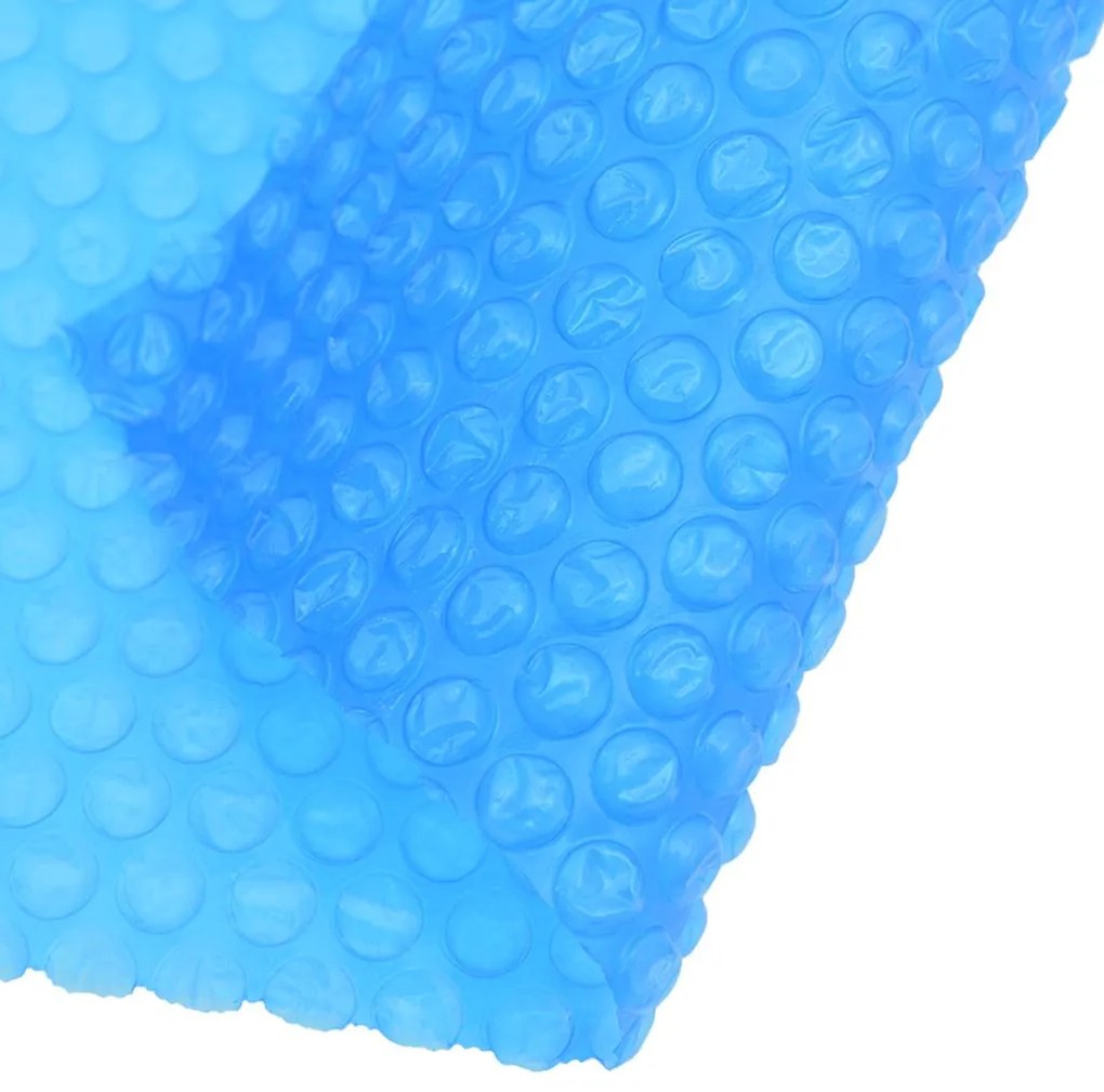 Kék napelemes kerek lebegő PE medencefólia 455 cm