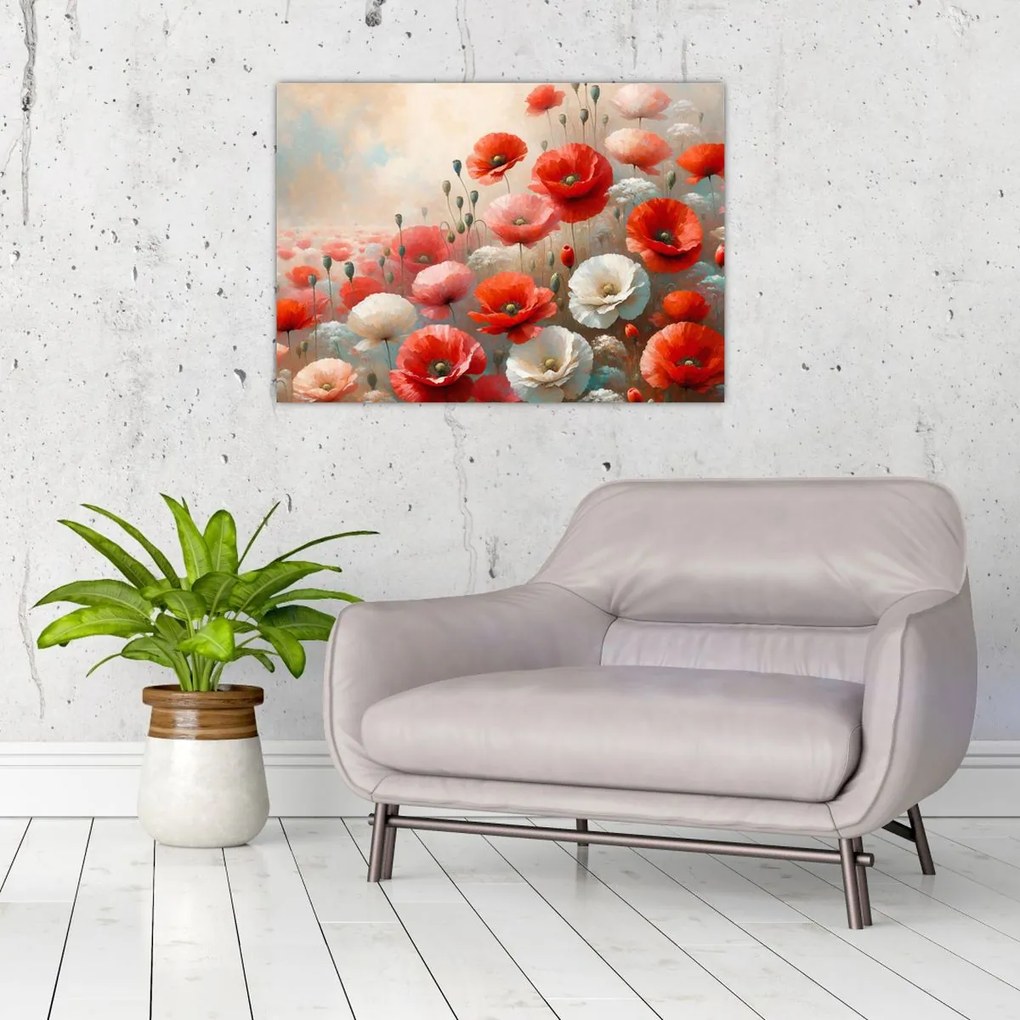 Kép - Pipacsok festménye (70x50 cm)