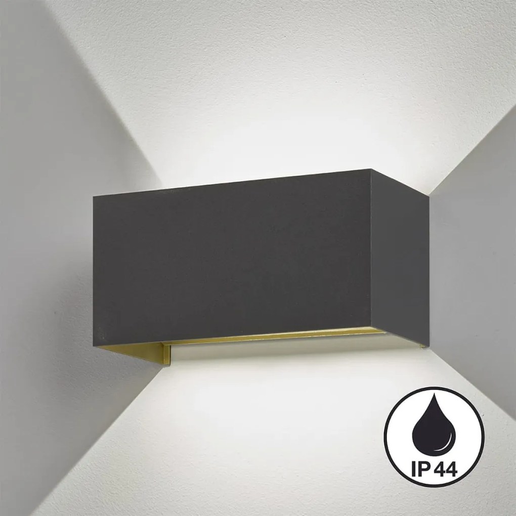 FISCHER&HONSEL 30519 WALLO Modern Kültéri Fali Lámpa Bézs, Fekete, Szürke LED IP44