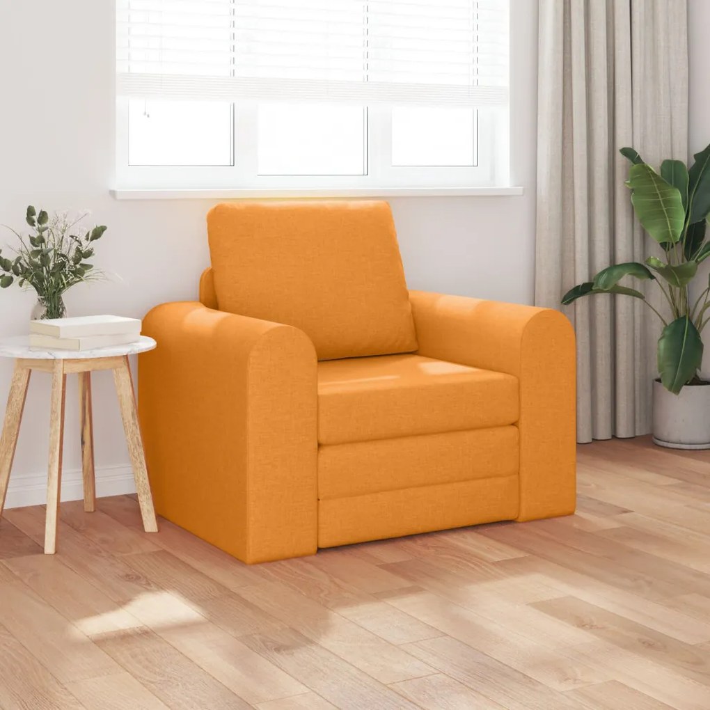 Földi kanapéágy 2 az 1-ben Sötét Sárga 98x71x83 cm Textil