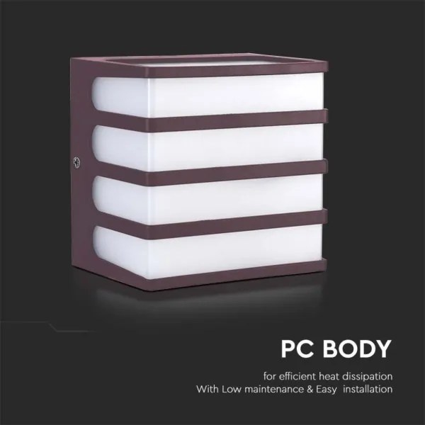 LED Kültéri fali lámpa LED/8W/230V IP65 3000K barna