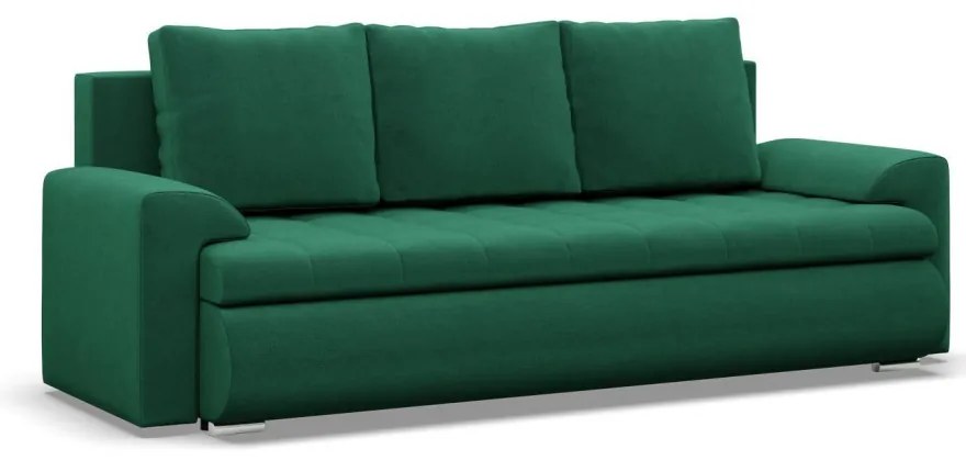 Tokio kanapéágy, bársony, zöld