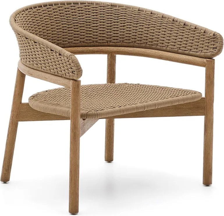 Natúr színű tömörfa kerti fotel Arinella – Kave Home