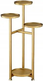 Többszintes Fém Virágállvány, Arany, 100 cm