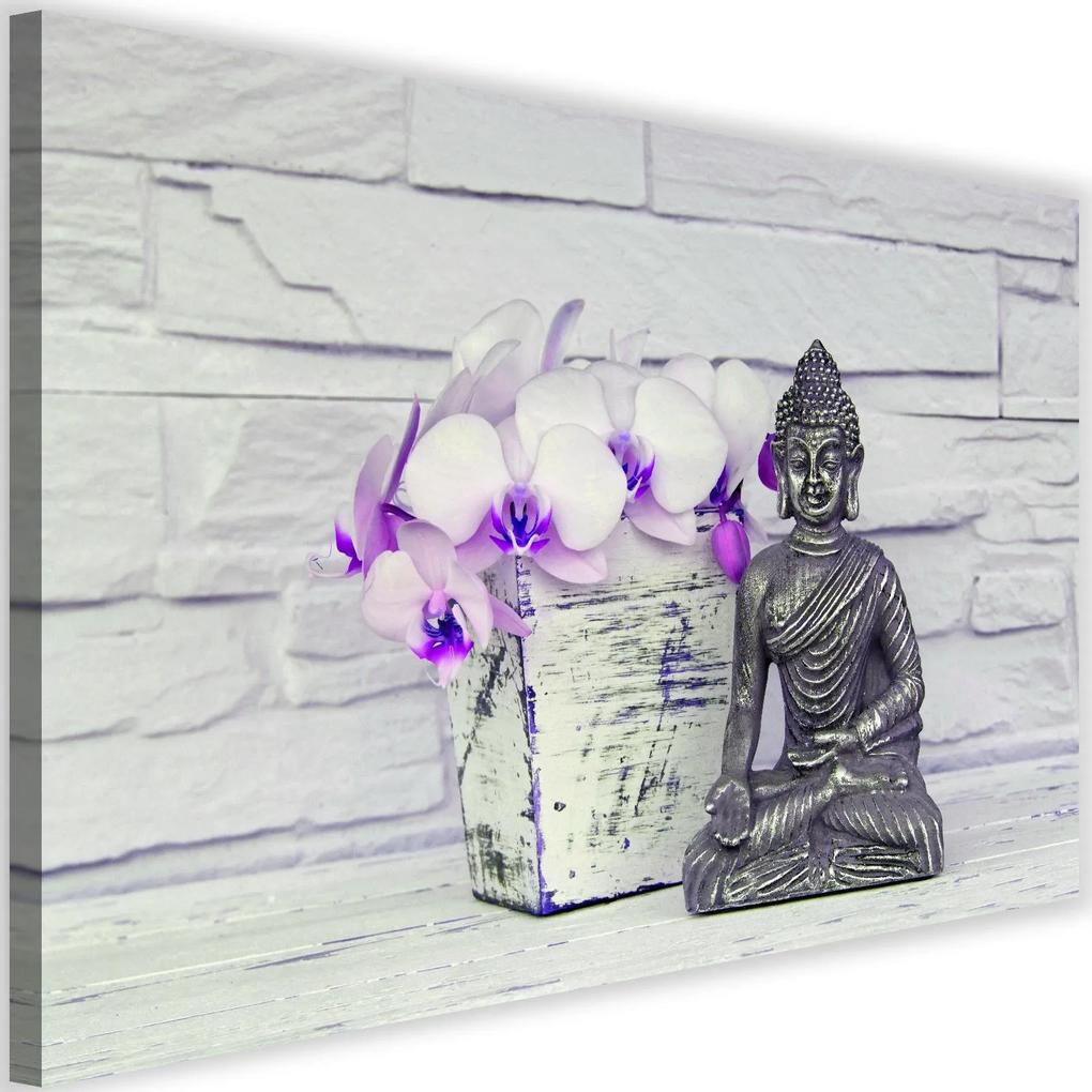 Modern kép 120x80cm &#8211; Buddha With Flower 
