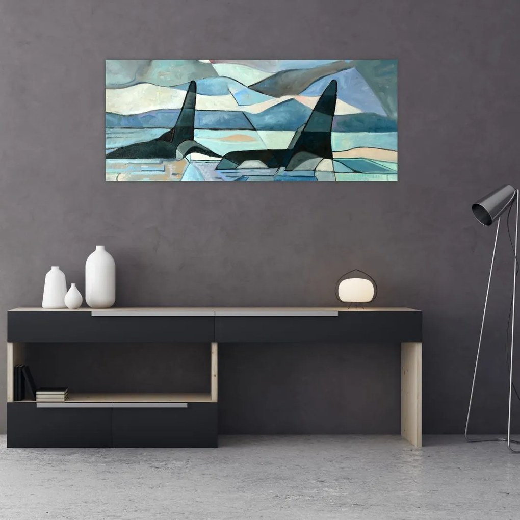 Kép - Orcas (120x50 cm)