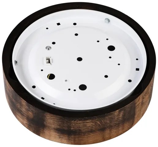 OAK SMOKY mennyezeti lámpa 1xE27/15W/230V, 27,5 cm, tölgy/sötétbarna