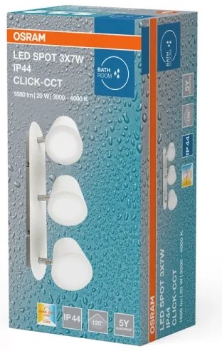 Osram - LED fürdőszobai spotlámpa SPOT 3xLED/7W/230V IP44 3000/4000K