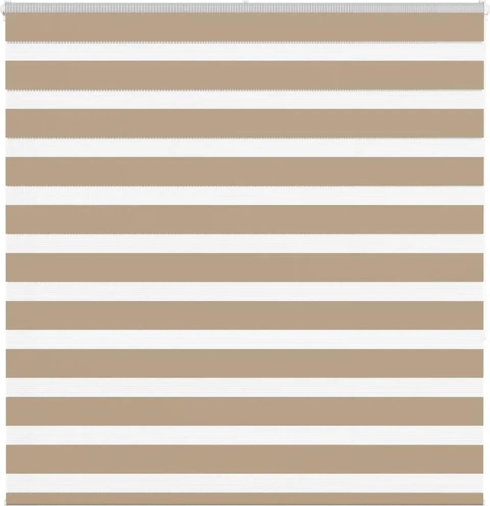 vidaXL zebrafüggönnyel homokbarna szövetszélesség 140,9 cm poliészter