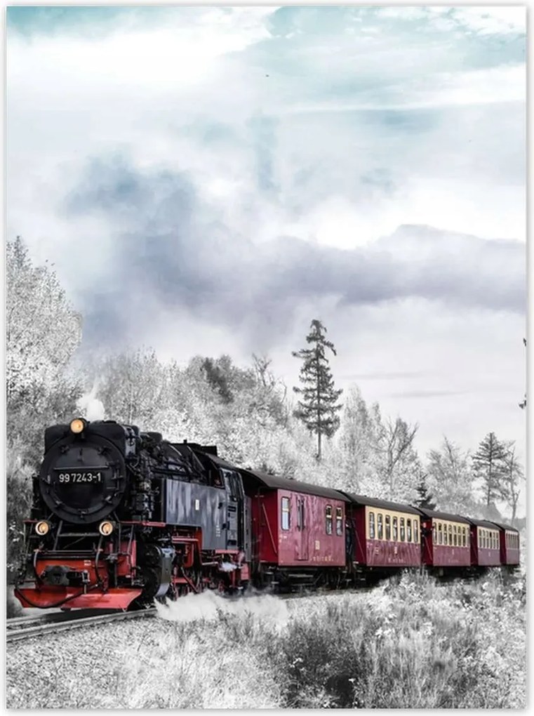 Poszterek 100x135 Vonat és téli aura