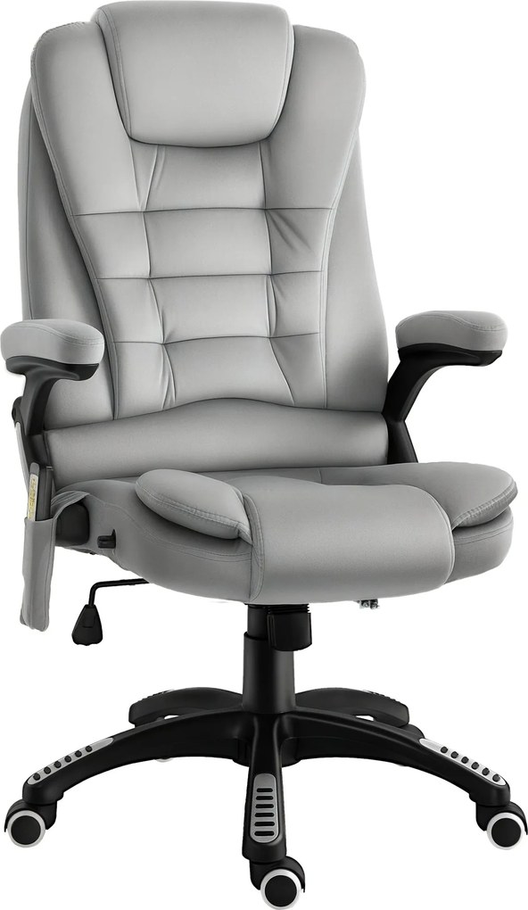 Vinsetto Irodai Szék Vibráló Masszázzsal, Ergonomikus Íróasztali Szék Fűtéssel, Dönthető Funkcióval, Magasságban Állítható Vezetői Szék Távirányítóval