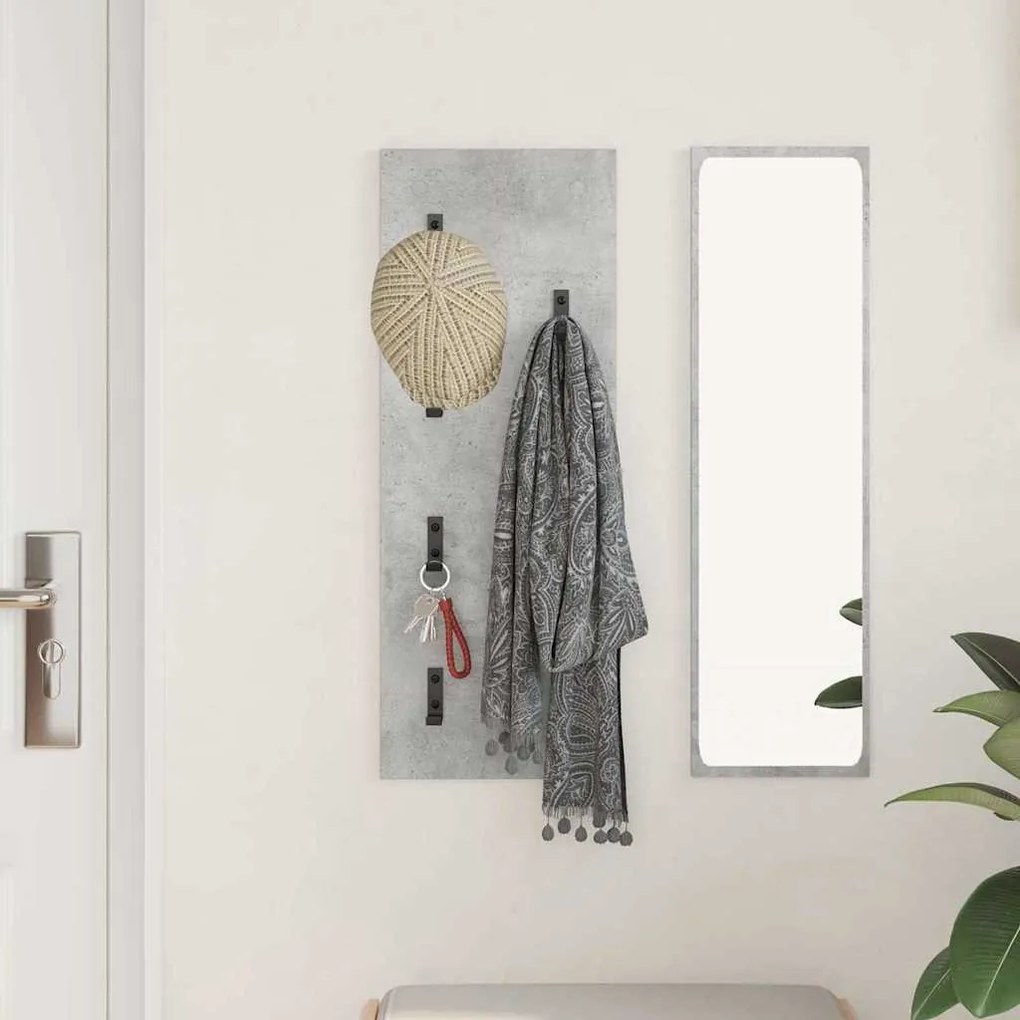 Fali Kabáthorog Beton szürke 30 x 1.5 x 80 cm Faanyag