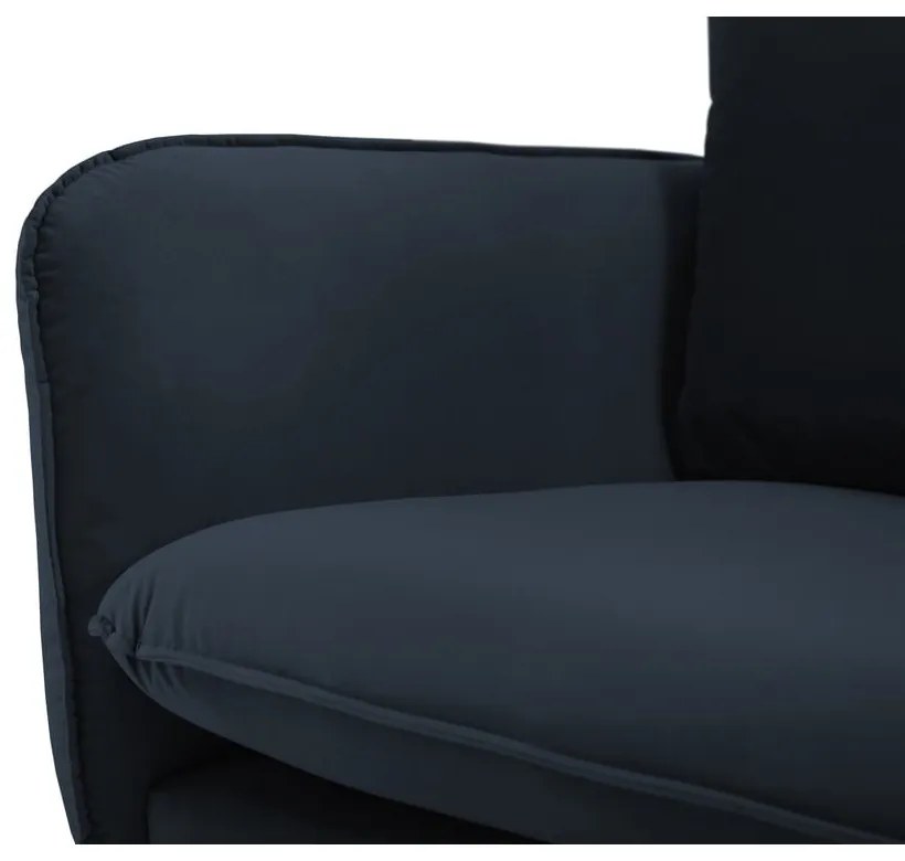 Sötétkék bársony fotel Vienna – Cosmopolitan Design