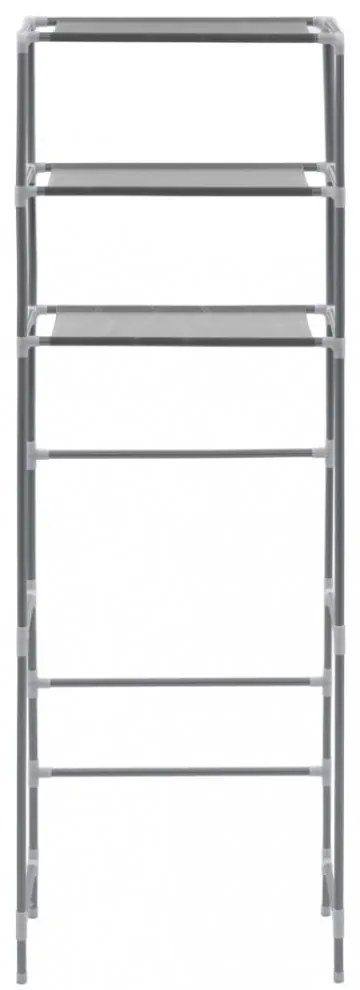 3-szintes ezüstszínű alumínium tárolóállvány 53 x 28 x 169 cm