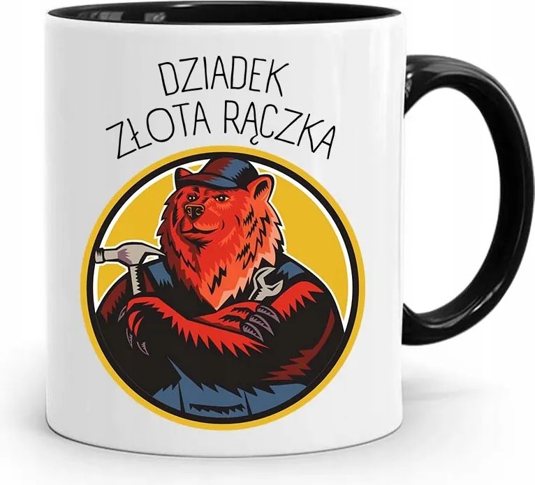 Fekete Bögre Nagypapának Nagypapa Arany Fogantyú nyomott mintával