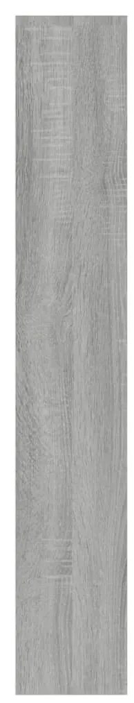 szürke sonoma 3 szintes cipőszekrény tükörrel 63x17x102,5 cm