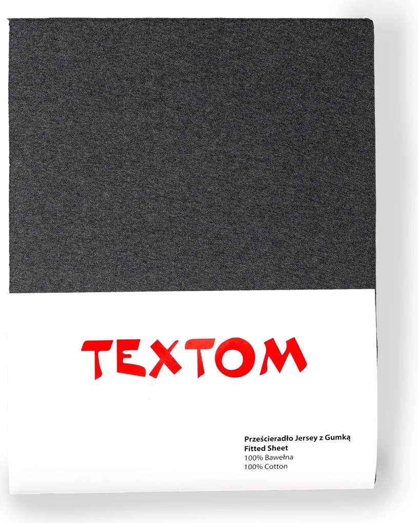 Jersey Lepedő 140x200 Pamut Vastag Nagy Hajtóka 30cm Sötét