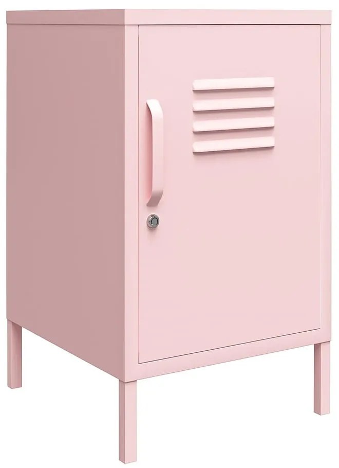 Világos rózsaszín fém éjjeliszekrény Cache – Novogratz