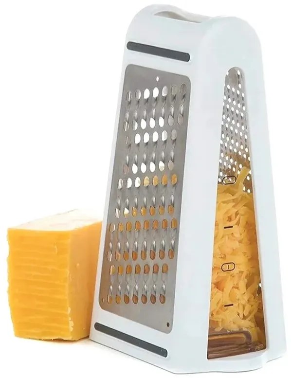 Konyhai acél reszelő kivehető tartállyal