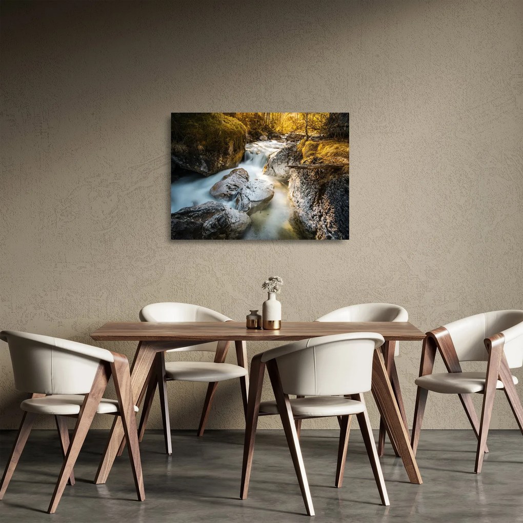 Kép - Erdei patak (üvegen) (70x50 cm)